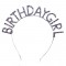 Kristal Taşlı Gümüş Renk Birthday Girl Tacı