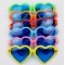 Verres de fête Big Heart Mixte 12 pièces