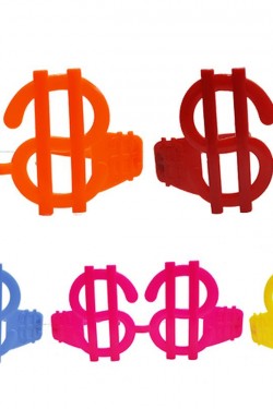 Büyük Dolar Parti Gözlüğü Neon Renk 12 Adet