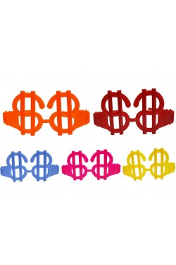 Big Dollar Party Verres Couleur Néon 12 Pcs