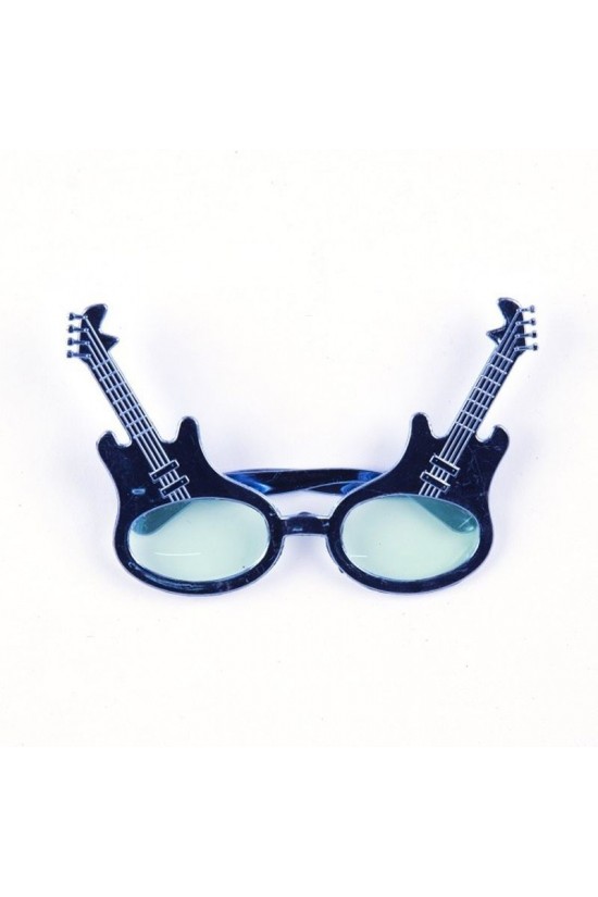 Rockn Roll Retro Gitar Şekilli Parti Gözlüğü Mavi Renk Rockn Roll Retro Gitar Şekilli Parti Gözlüğü Mavi Renk