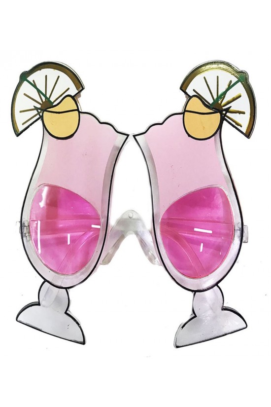 Pembe Renk Kokteyl Temalı Yılbaşı Parti Gözlüğü Pembe Renk Kokteyl Temalı Yılbaşı Parti Gözlüğü