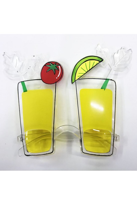 Verres de fête de Noël en forme de tequila en verre de couleur jaune Verres de fête de Noël en forme de tequila en verre de couleur jaune