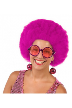 Boucles d'oreilles boule disco couleur rose lunettes de fête de Noël brillantes