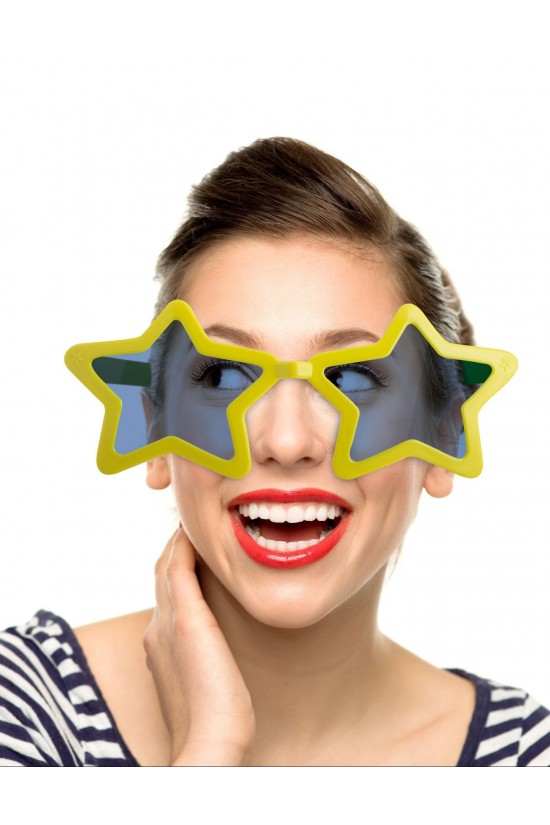 Sarı Renk Mega Boy Megastar Yıldız Şekilli Parti Gözlüğü Sarı Renk Mega Boy Megastar Yıldız Şekilli Parti Gözlüğü