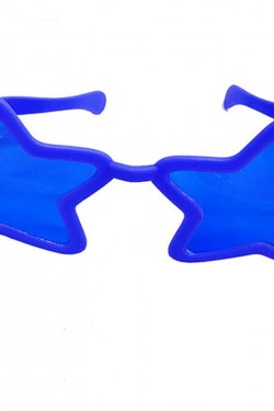 Blaue Party-Brille in Mega-Größe, Megastar-Sternform