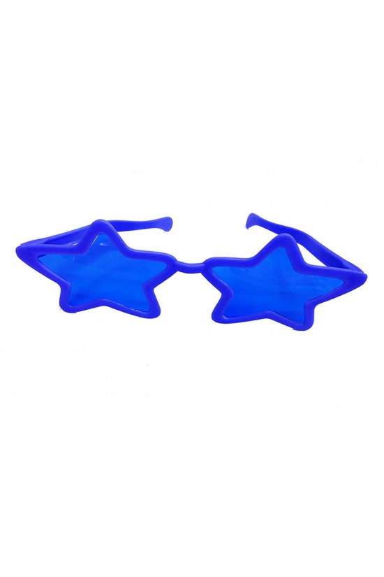 Blaue Party-Brille in Mega-Größe, Megastar-Sternform Blaue Party-Brille in Mega-Größe, Megastar-Sternform