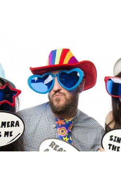 Blaue Mega-Größe, herzförmige Jumbo-Partybrille