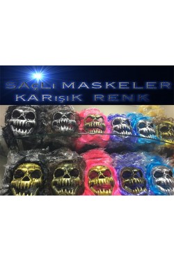 Haar-Schädel-Skelett-Maske 1 Stück
