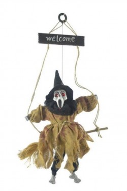 Halloween Sensörlü Sesli Işıklı Welcome İskelet Kahverengi
