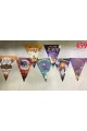 Lüks Baskılı Üçgen Model Halloween Banner Süs Bayrak 8 li Lüks Baskılı Üçgen Model Halloween Banner Süs Bayrak 8 li