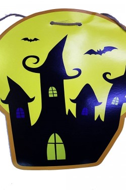 Cadılar Bayramı Halloween Siyah Şatolu Flama Afiş Banner 2 Metre