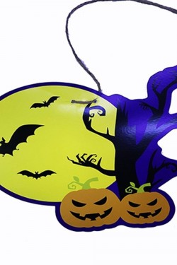 Balkabağı Şekilli Asmalı Halloween Flama Banner Afiş 2 Metre