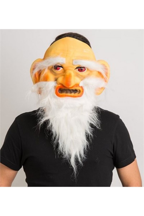 Uzun Ak Sakallı Gulyabani Halloween Maskesi Küçük Boy Uzun Ak Sakallı Gulyabani Halloween Maskesi Küçük Boy