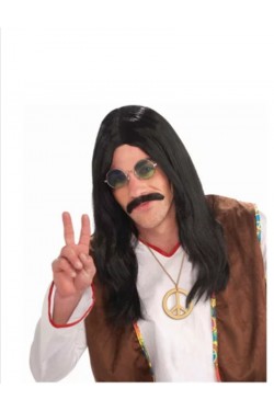 Longue perruque et moustache Barış Manço