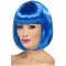 Perruque de fête de couleur bleue cheveux courts émoussés
