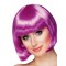 Lila Party-Perücke, stumpfes Haar