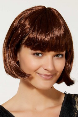 Perruque de fête brune cheveux flous
