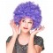 Perruque de fête afro bouclée de couleur pourpre