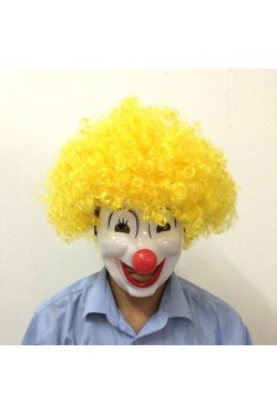 Ensemble de masque de clown perruque jaune bonus
