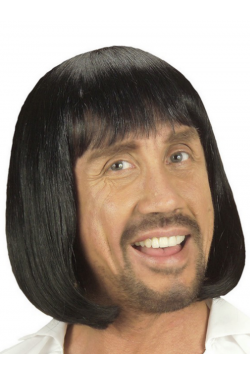 Black Color Men's Short Medieval Wig