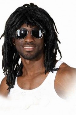 Siyah Renk Joe Dreadlocks Astarlı Kabarık Rasta Peruk  1 Adet