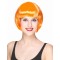 Neon Orange Color Light Orange Blunt Party Wig Short False Hair
