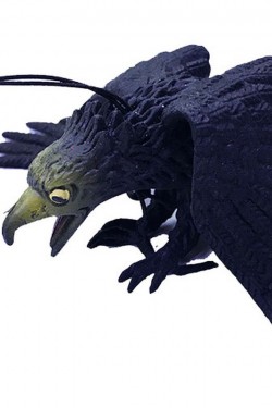 Matériel de plaisanterie de porte-clés de chauve-souris d'aigle de plaisanterie en plastique mou de couleur noire