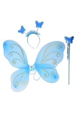 Butterfly Wing Crown Staff Blue Color