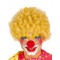 Ensemble de faux cheveux et de nez rouge de perruque afro bouclée de couleur jaune