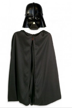 Çocuk Boy Yıldız Savaşları Star Wars Darth Vadet Maskesi ve 90 cm Pelerin Seti Siyah