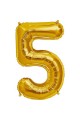 Şekilli Supershape Gold Rakam Folyo Balon 5 Numara Şekilli Supershape Gold Rakam Folyo Balon 5 Numara