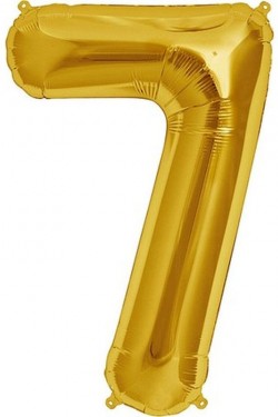 Şekilli Supershape Gold Rakam Folyo Balon 7 Numara