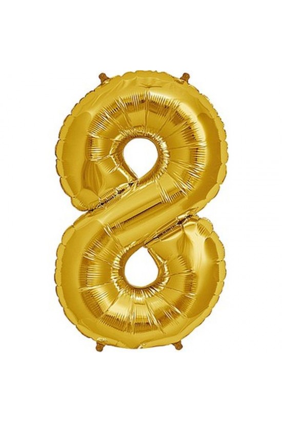 Şekilli Supershape Gold Rakam Folyo Balon 8 Numara Şekilli Supershape Gold Rakam Folyo Balon 8 Numara