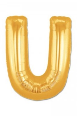 U Harf Folyo Balon Altın Renk  40 inç
