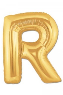 R Harf Folyo Balon Altın Renk  40 inç