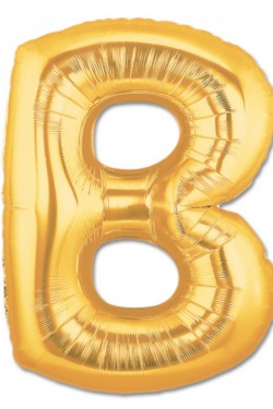 B Harf Folyo Balon Altın Renk  40 inç