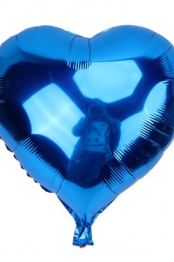 Kalp Balon Folyo Mavi 45 cm 18 inç