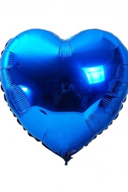 Kalp Balon Folyo Mavi 60 cm 24 inç