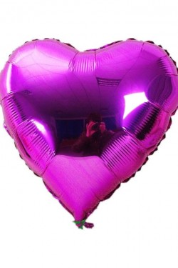 Kalp Balon Folyo Fuşya 60 cm 24 inç