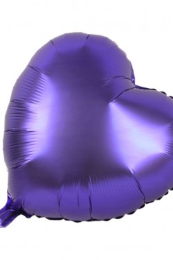 Kalp Balon Folyo Mor 60 cm 24 inç