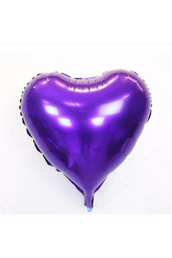 Kalp Balon Folyo Mor 45 cm 18 inç Kalp Balon Folyo Mor 45 cm 18 inç