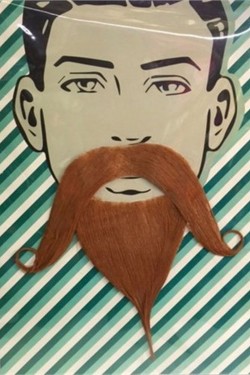 Brown Philosopher False Beard and Mustache Set-756