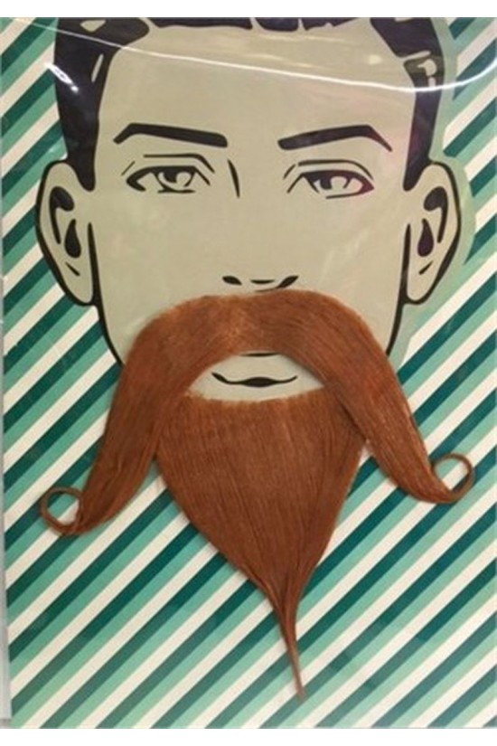 Brown Philosopher False Beard and Mustache Set-756 Brown Philosopher False Beard and Mustache Set-756