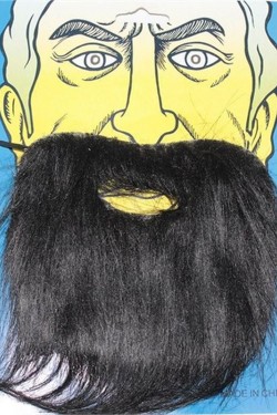 Ensemble de moustache de fausse barbe de couleur noire