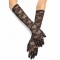 Black Medium Length Lace Gloves Long Model