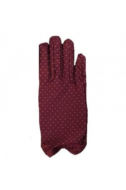 Kinderhandschuhe mit bordeauxroten Farbpunkten