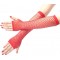 Long Mesh Knitted Gloves Red Color