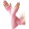 Long Mesh Knitted Gloves Light Pink Color