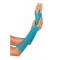 Long Mesh Knitted Gloves Turquoise Color